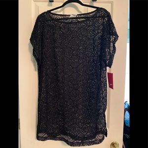 Speedo Black Crochet Cover-up